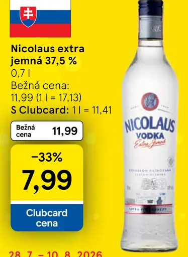 Nicolaus Extra jemná vodka 38%