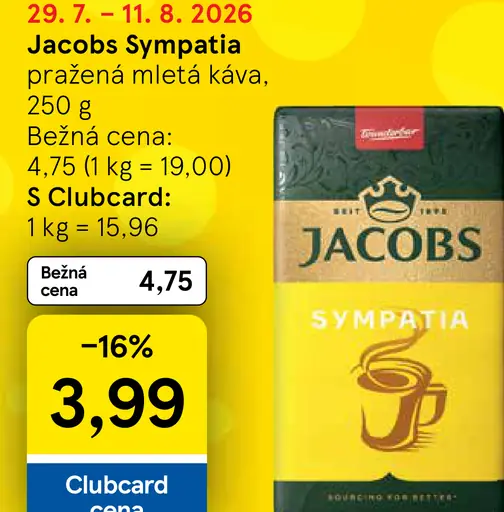 Jacobs Sympatia Káva pražená mletá