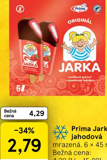 Prima Jarka jahodová zmrzlina