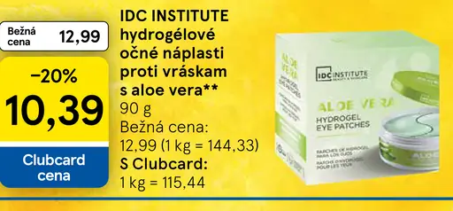 IDC Institute hydrogélová náplasť proti vráskam na oči s aloe vera