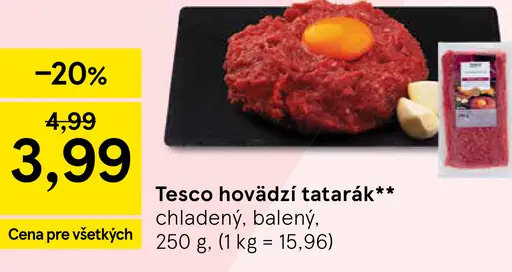 Tesco hovädzí tatarák