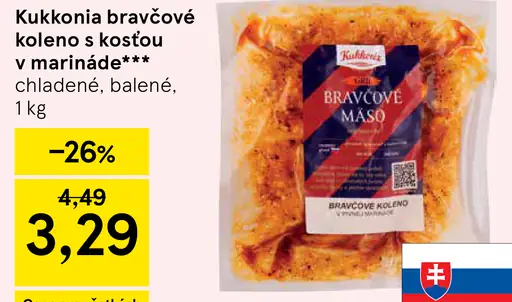 Kukkonia bravčové koleno s kosťou v marináde