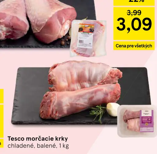 Tesco morčacie krky