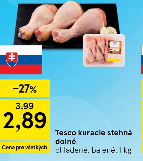 Tesco kuracie stehná dolné