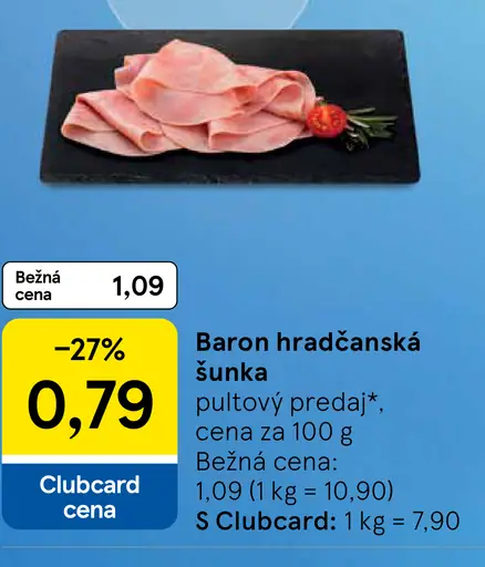 Baron hradčanská šunka