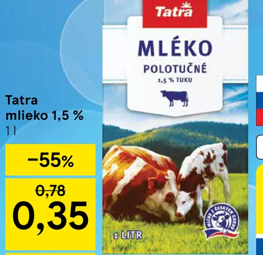 Tatra trvanlivé mlieko 1,5 %