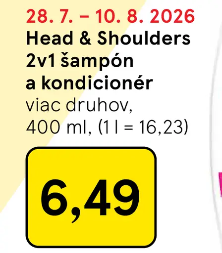 Head & Shoulders 2v1 šampón a kondicionér