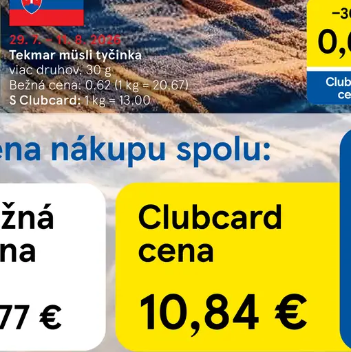 Tekmar müsli tyčinka rôzne druhy