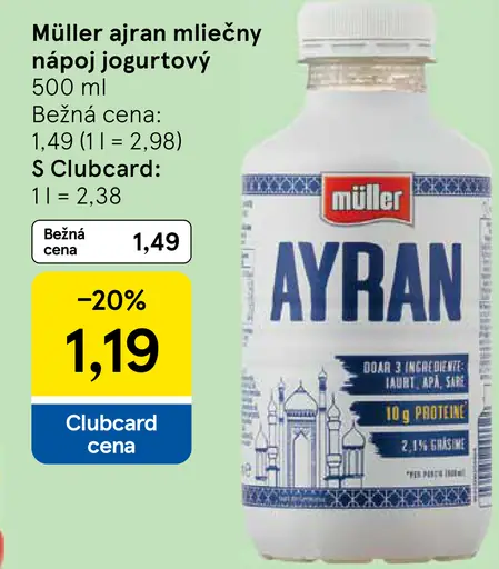 Müller Ayran mliečny nápoj jogurtový