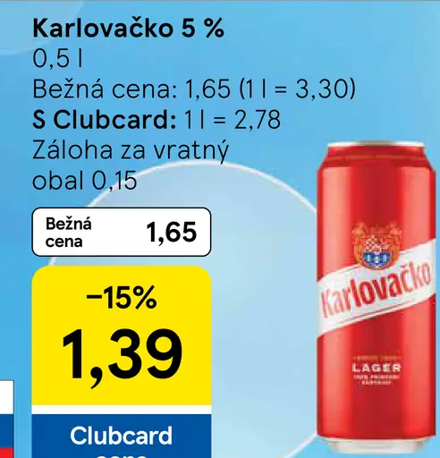 Karlovačko lager plechovka