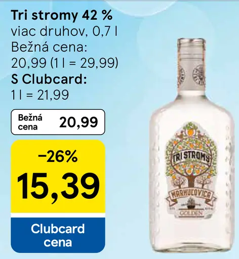 Tri Stromy marhuľovica 42 %