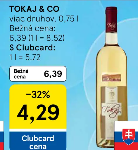 Tokaj & CO víno, viac druhov
