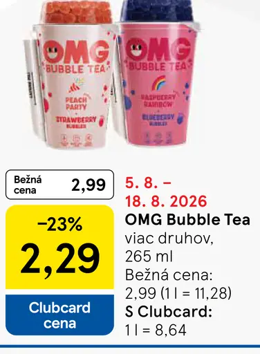OMG Bubble Tea – rôzne druhy