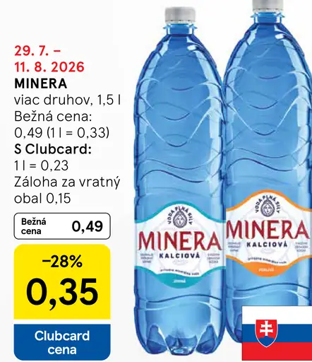 Minera – rôzne druhy