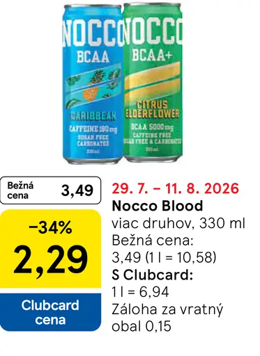 Nocco Blood – rôzne druhy