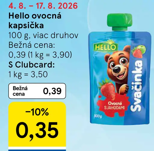 Hello Ovocná kapsička rôzne druhy