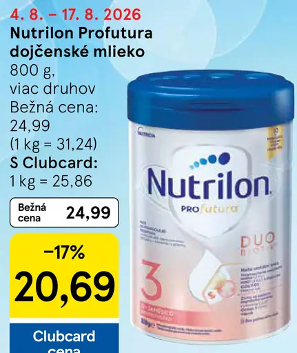 Nutrilon Profutura dojčenské mlieko