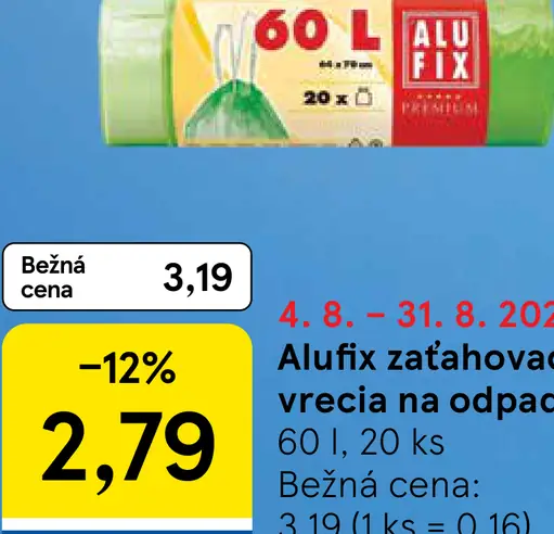 Alufix zaťahovacie vrecia na odpadky
