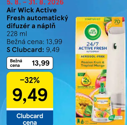 Air Wick Active Fresh automatický difuzér a náplň