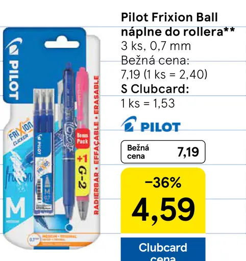 Pilot FriXion súprava – mazacie pero FriXion Clicker, 3 náplne a G-2 farebné neónové gélové perá