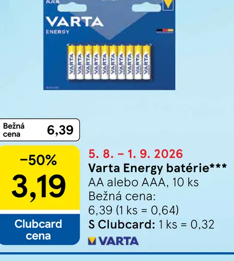 Varta Energy batérie AAA