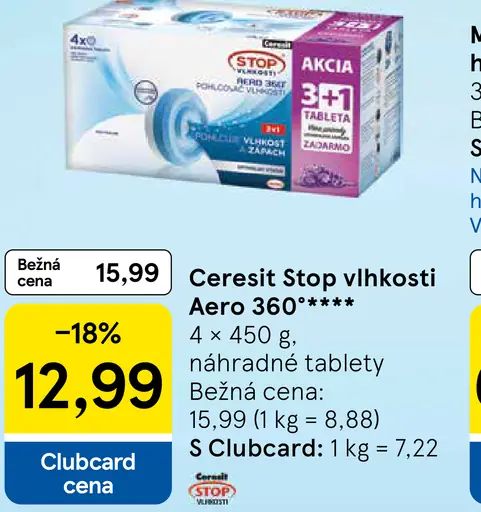 Ceresit Stop vlhkosti Aero 360 náhradné tablety