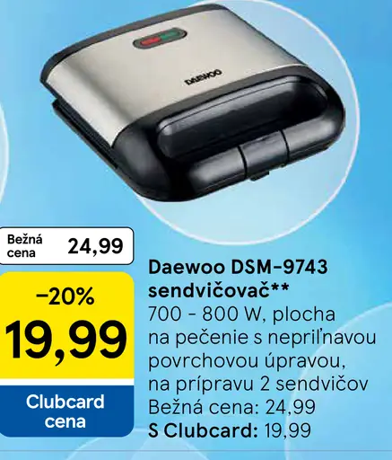 Daewoo Sendvičovač DSM-9743