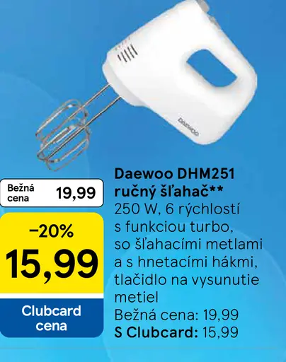 Daewoo DHM251 ručný šľahač