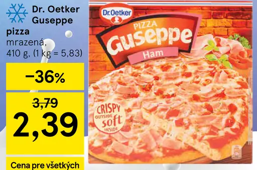 Dr. Oetker Guseppe pizza šunka, mrazená