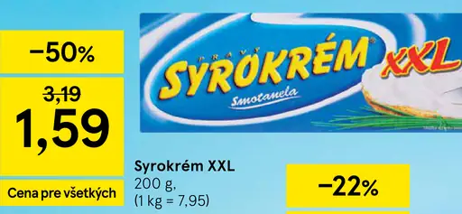 Syrokrém XXL smotanový syrový krém