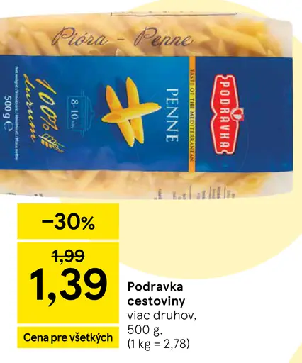 Podravka Cestoviny rôzne druhy