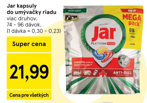 Jar kapsuly do umývačky riadu