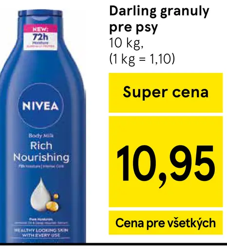 Nivea telové mlieko