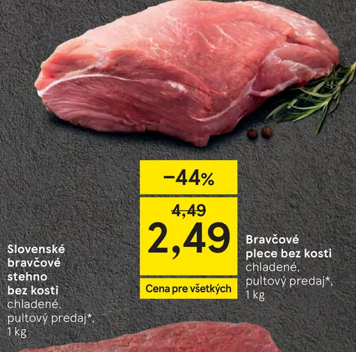 Slovenské bravčové stehno bez kosti