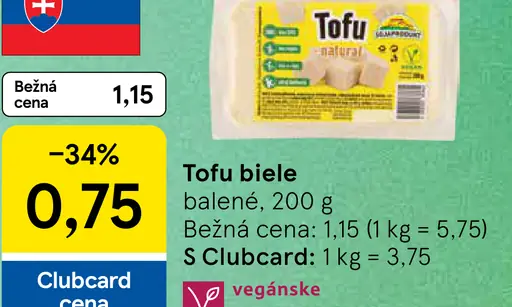 Tofu biele balené