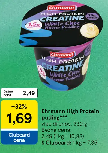 Ehrmann High Protein puding deľaktózaný