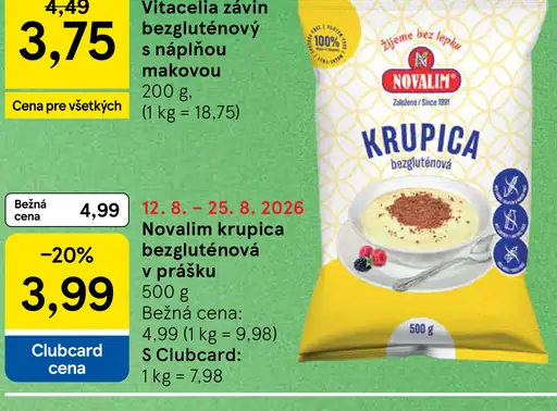 Novalim krupica bezgluténová v prášku