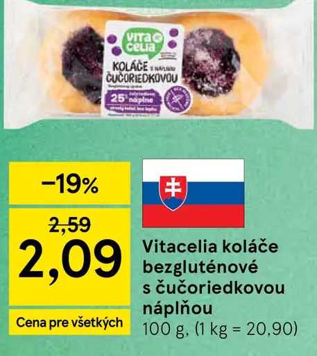Vitacelia koláče bezgluténové s čučoriedkovou náplňou