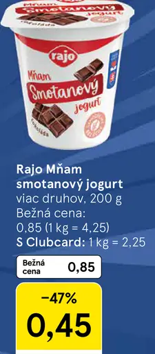 Rajo Bezlaktózový smotanový jogurt