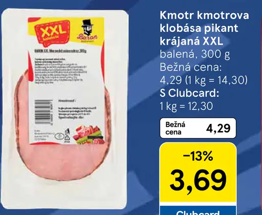 Kmotrova klobása pikant krájaná XXL
