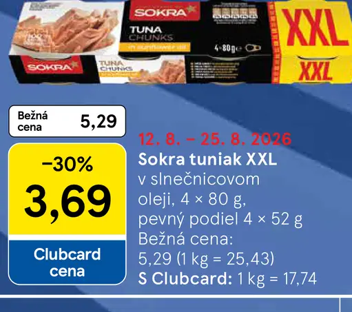 Sokra tuniak v slnečnicovom oleji XXL