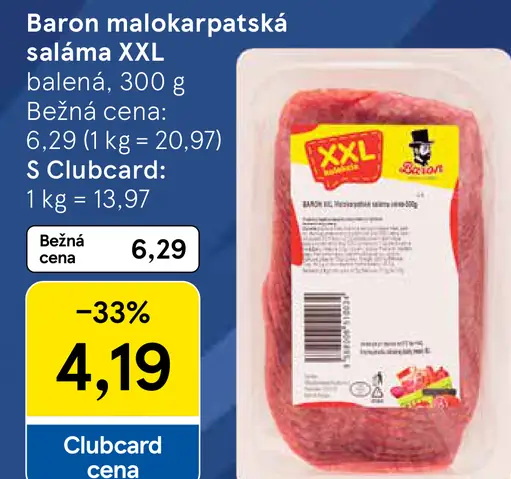 Baron malokarpatská saláma XXL
