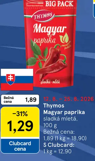 Thymos Magyar paprika sladká - mletá