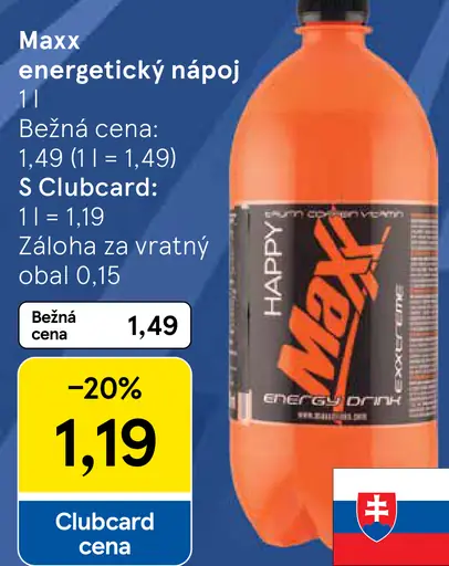 Maxx energetický nápoj