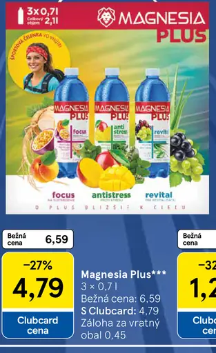 Magnesia Plus, balenie nápojov Focus, Antistres a Revital