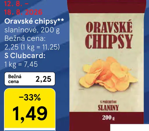 Oravské chipsy slaninové