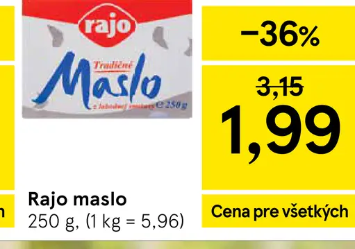 Rajo Tradičné maslo z lahodnej smotany