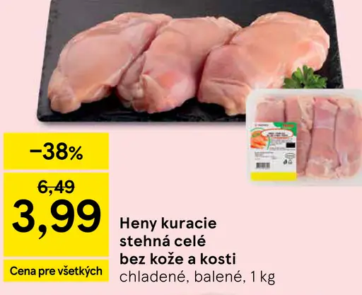 Heny kuracie stehná bez kože a kosti