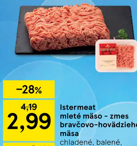 Istermeat mleté mäso – zmes bravčového a hovädzieho