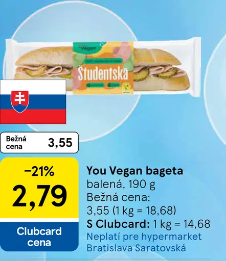 You Vegan bageta, balená